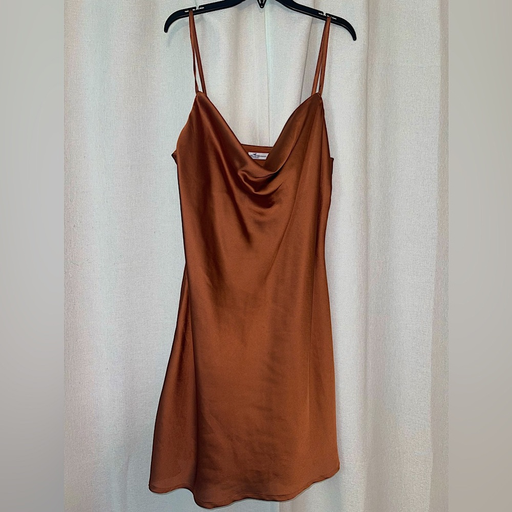 Cowl Neck Slip Dress Hollister